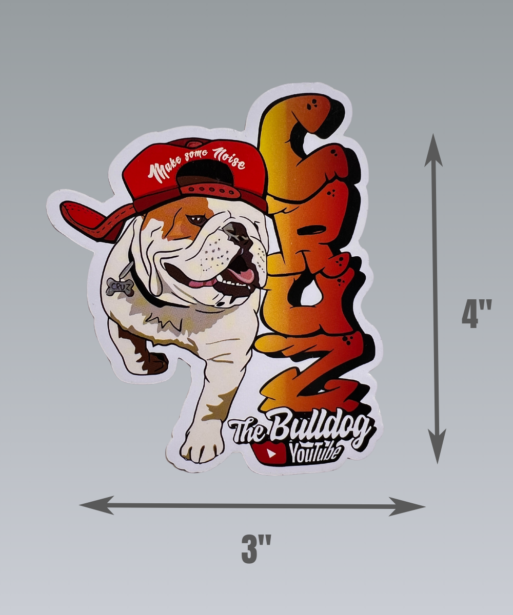 Cruz the Bulldog Sticker